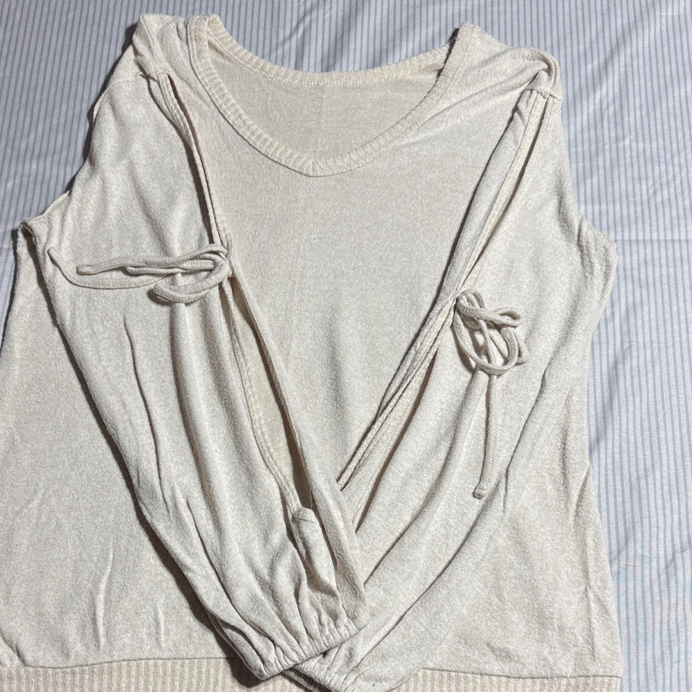 Maurices Cream Crew Neck Sweater